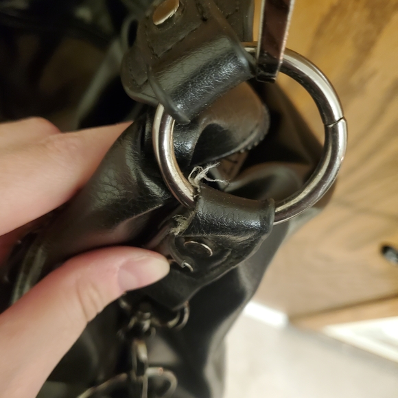 Black Pleather Crossbody Bag - Picture 7 of 10